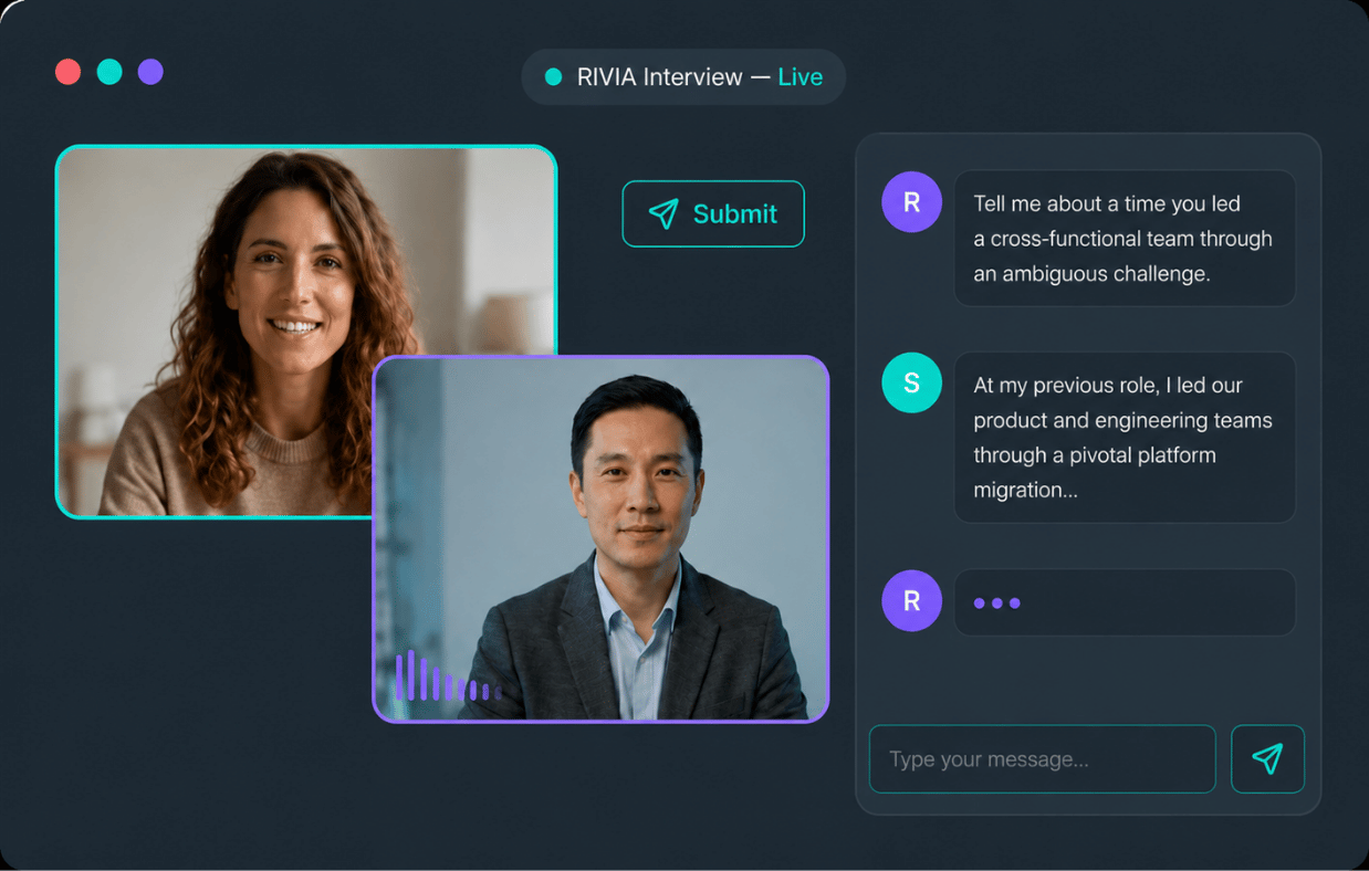 RIVIA AI Video Interview Platform by Talent Titan — enterprise AI interview software